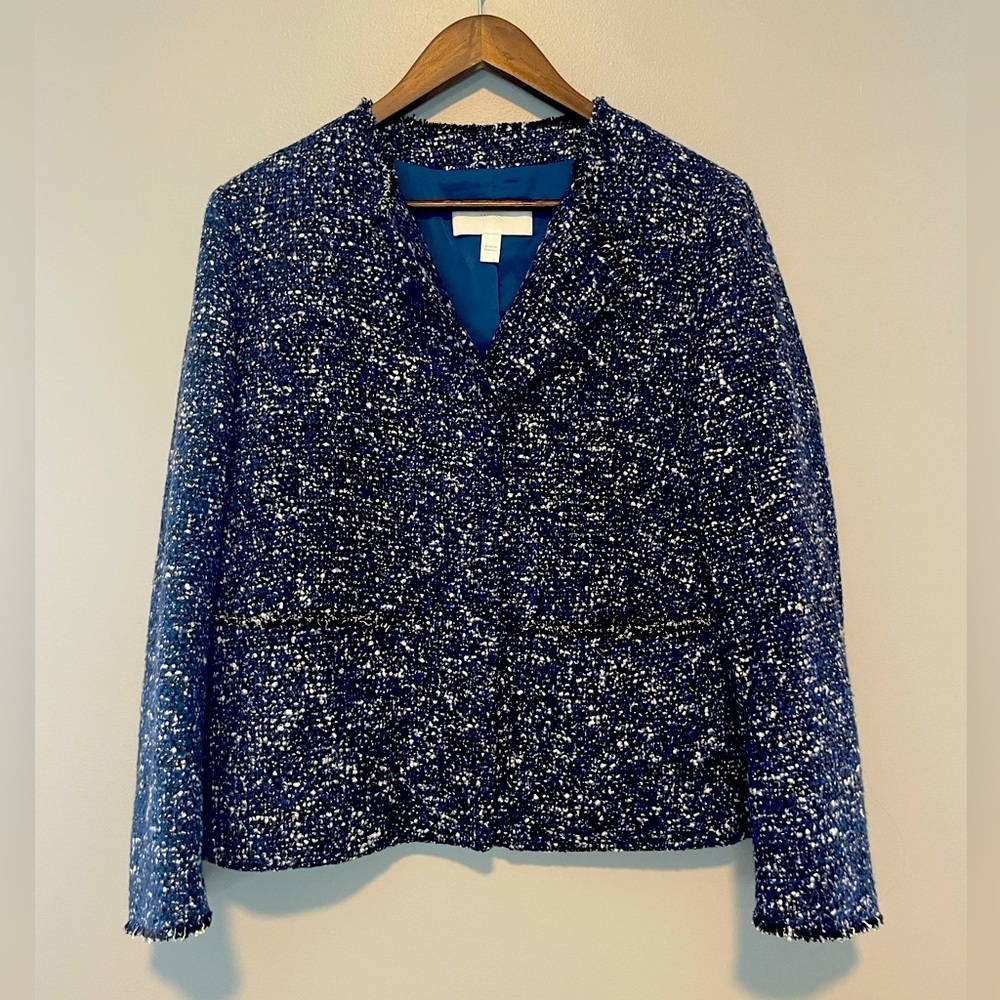 Hugo Boss dieselstrasse tweed size 12 womens blazer jacket